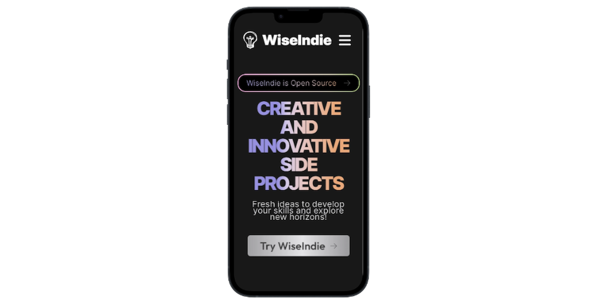 Mockup de la website de WisiIndie